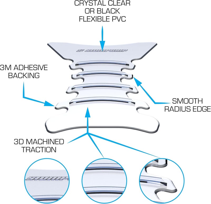 Stompgrip Premium Motorcycle Tank Protector | Spine | Stock Collection | 3D Design | Universal Fit | Clear - Image 4